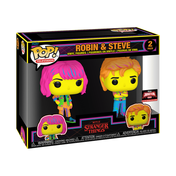 Funko Pop! Robin & Steve 2-Pack (Black Light) – Stranger Things