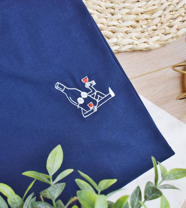 T-shirt brodé - Monsieur Vin - t-shirt brodé Juste un T-shirt