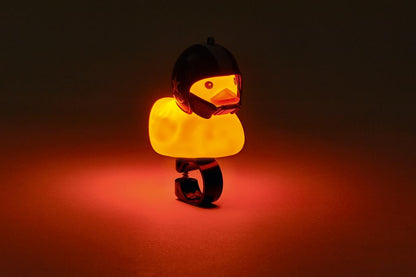 Duck with Motorcycle Helmet