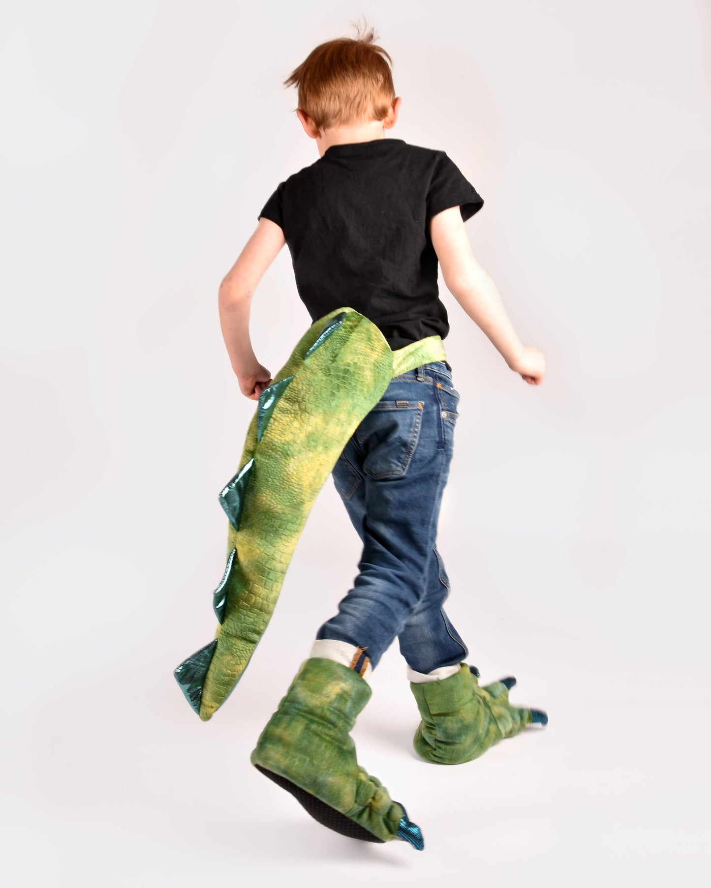 Ensemble dinosaure chaussons + queue taille UE 30-34