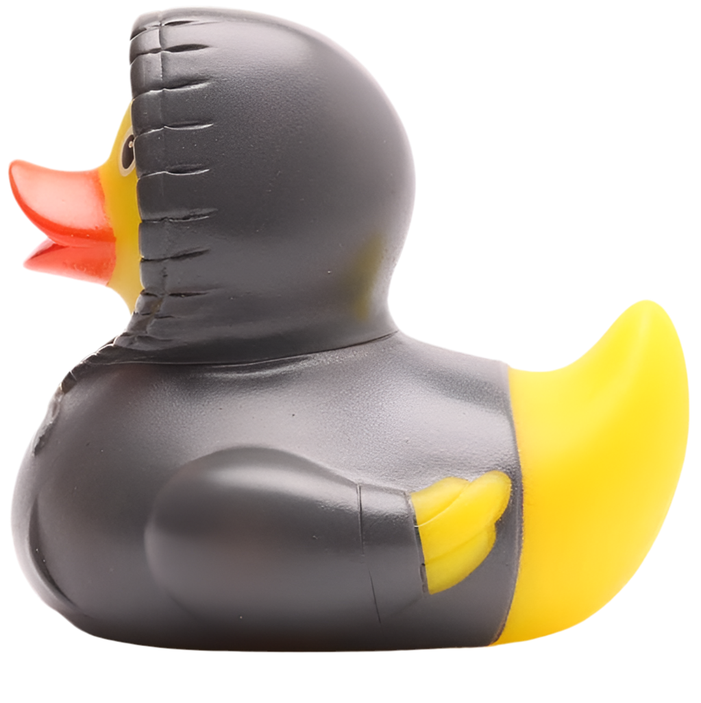 Sudadera con capucha de pato, color gris