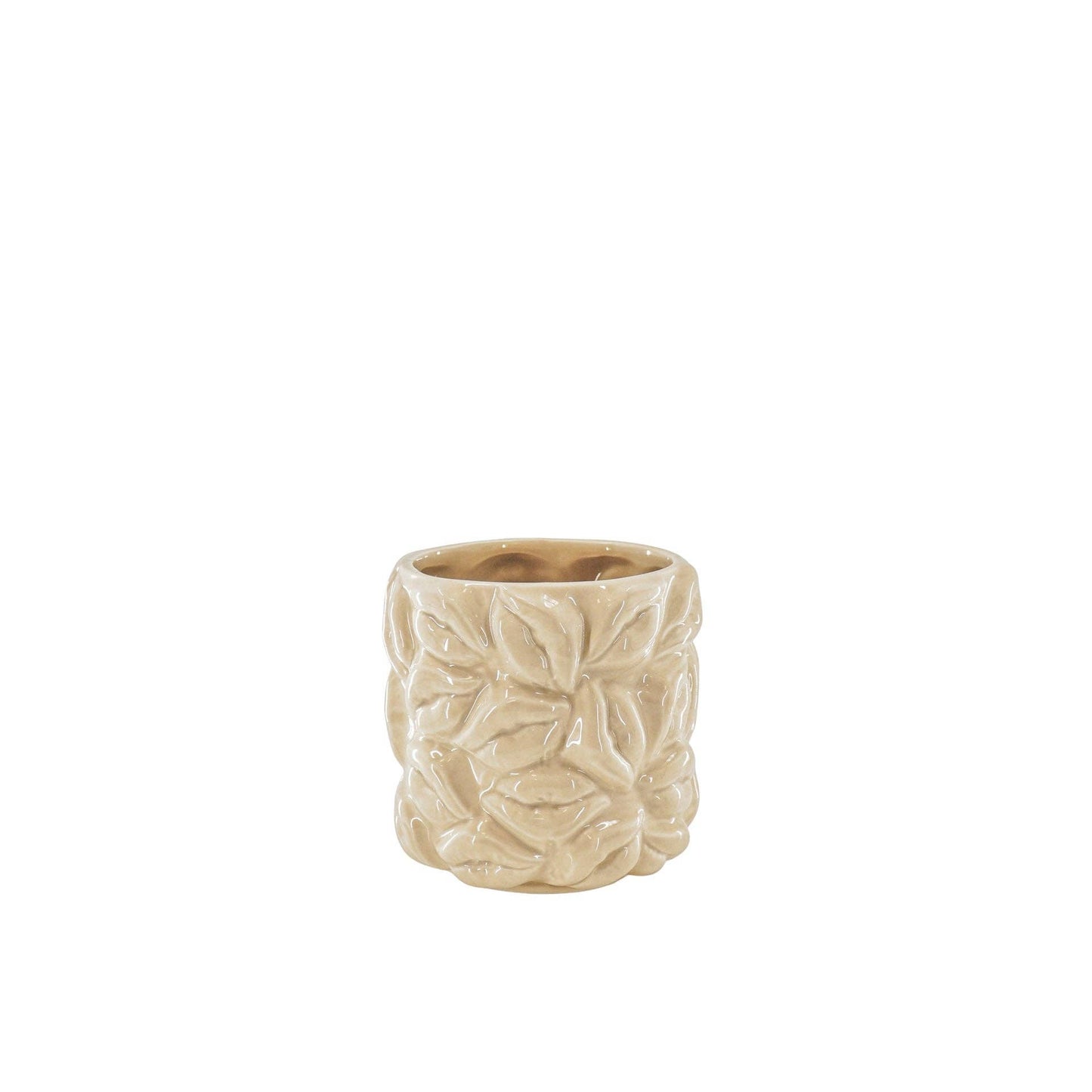 Pot - Bisous - Céramique - Beige - 11x11x11,5cm