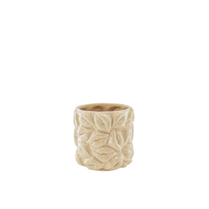 Pot - Bisous - Céramique - Beige - 11x11x11,5cm