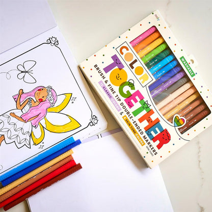 Juego de 18 rotuladores multicolores