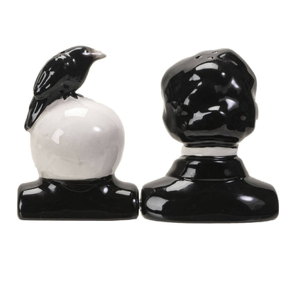 Edgar Allan Poe keramische zout- en peperstrooier set