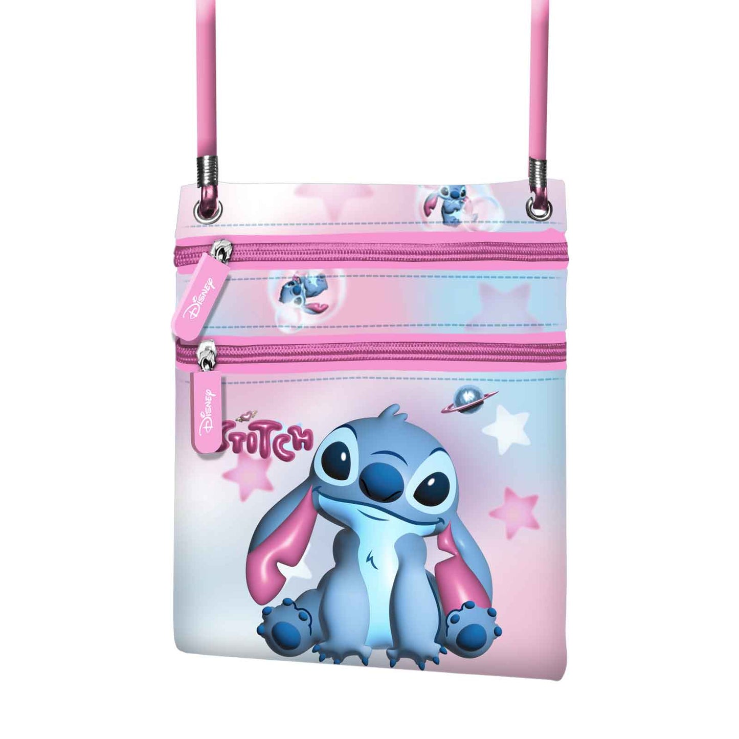 Bolso de hombro vertical de acción cósmica de Disney Stitch