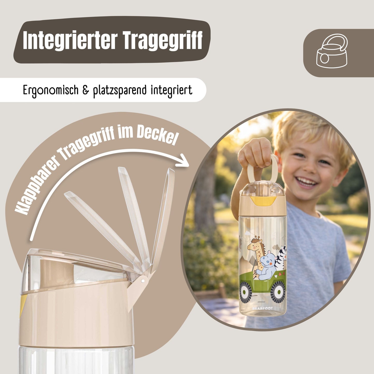 Trinkflasche Kinder, leichte Wasserflasche - Polizei Löwen