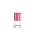 Suporte para plantas - Metal - Rosa - 11x11x19cm