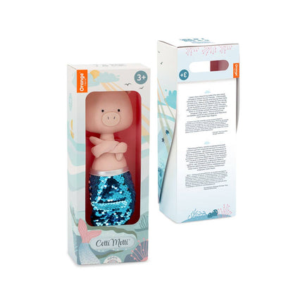 Peluche de algodón, Nicky el cerdito: Sirena-29cm-3+