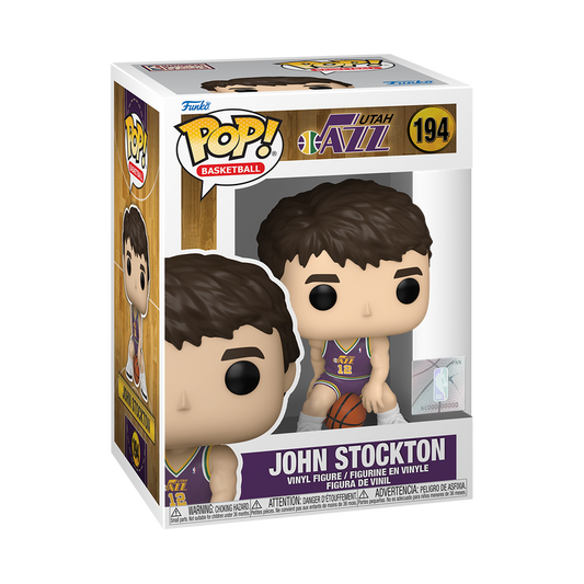 ¡Estallido! John Stockton con camiseta morada 