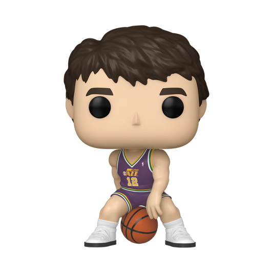 ¡Estallido! John Stockton con camiseta morada 