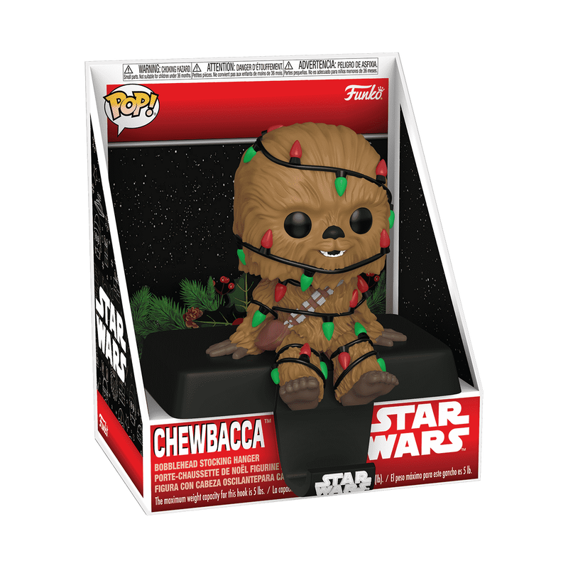 Pop! Appendino per calze Chewbacca con ghirlande natalizie