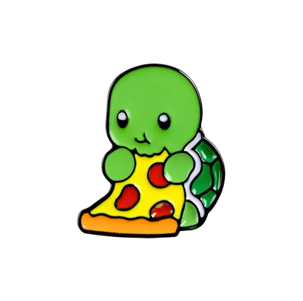 Photo produit - Pin's Tortue avec Pizza