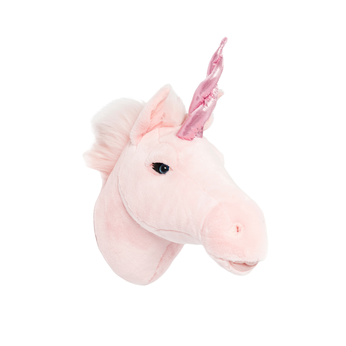 Décoration murale peluche Julia la licorne rose