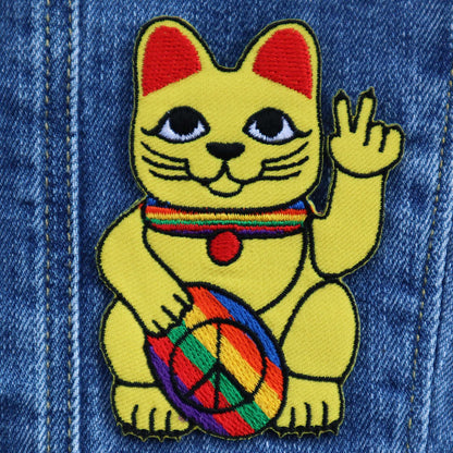 Patch Chat chanceux Peace