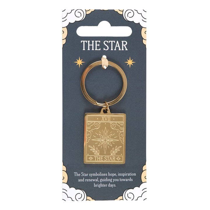 Portachiavi con carta dei tarocchi delle stelle