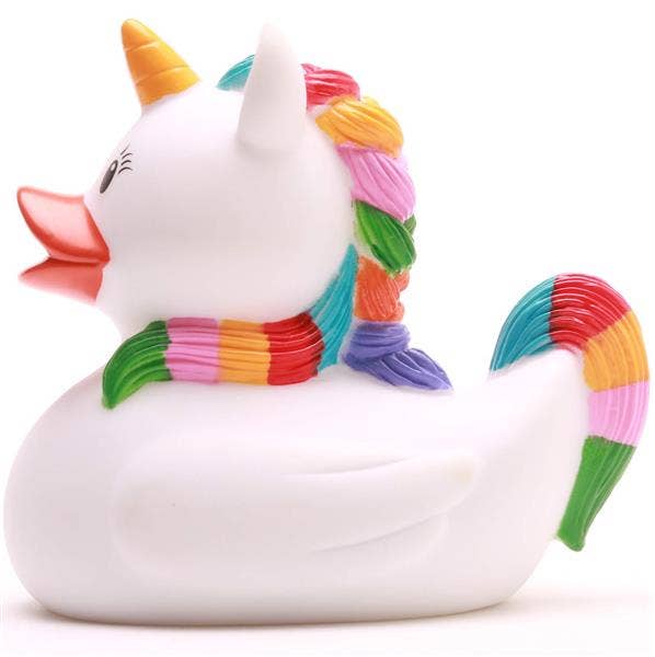 Weiße Regenbogen-Einhorn-Ente