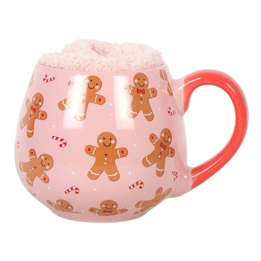 Gingerbread Christmas mug and stocking set