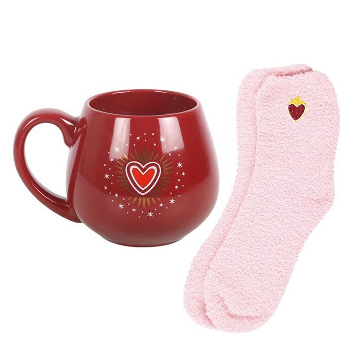 Sacred Heart Valentine's Day Mug and Socks Set