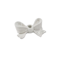 Bougeoir - Nœud - Céramique - Blanc - 18x9x7 cm