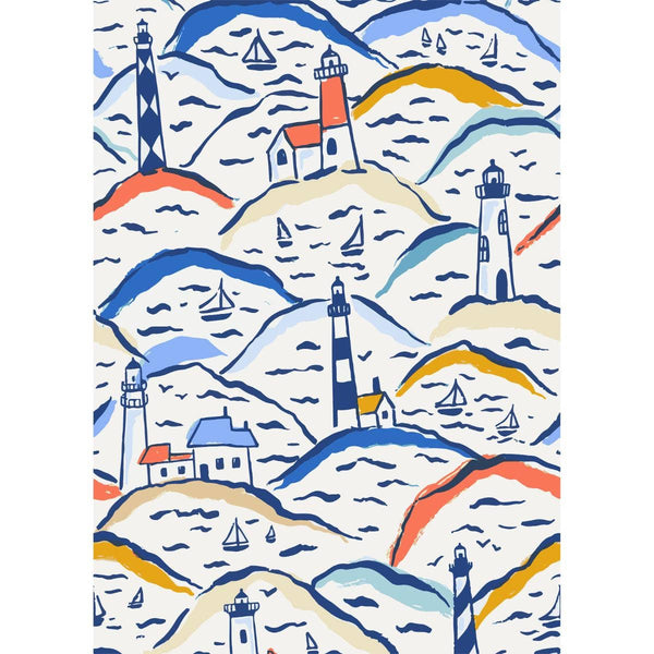 Strofinaccio con scena del faro, 71x51 cm