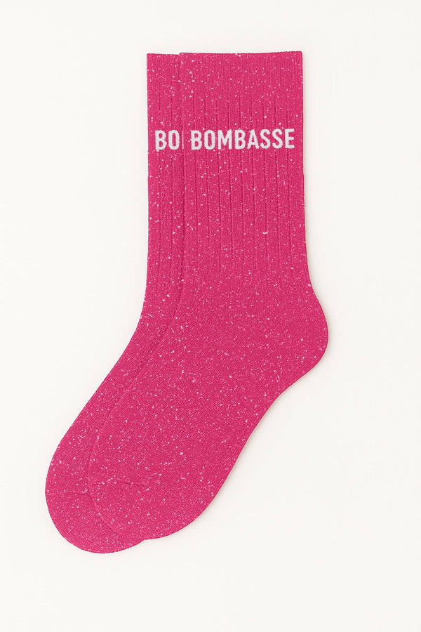 Chaussettes à Paillettes Bombasse Fuschia – Gleety