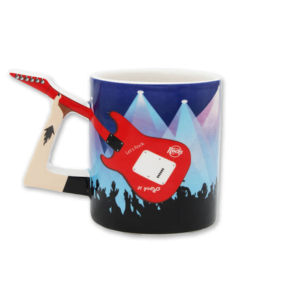 Rock mug with electric guitar