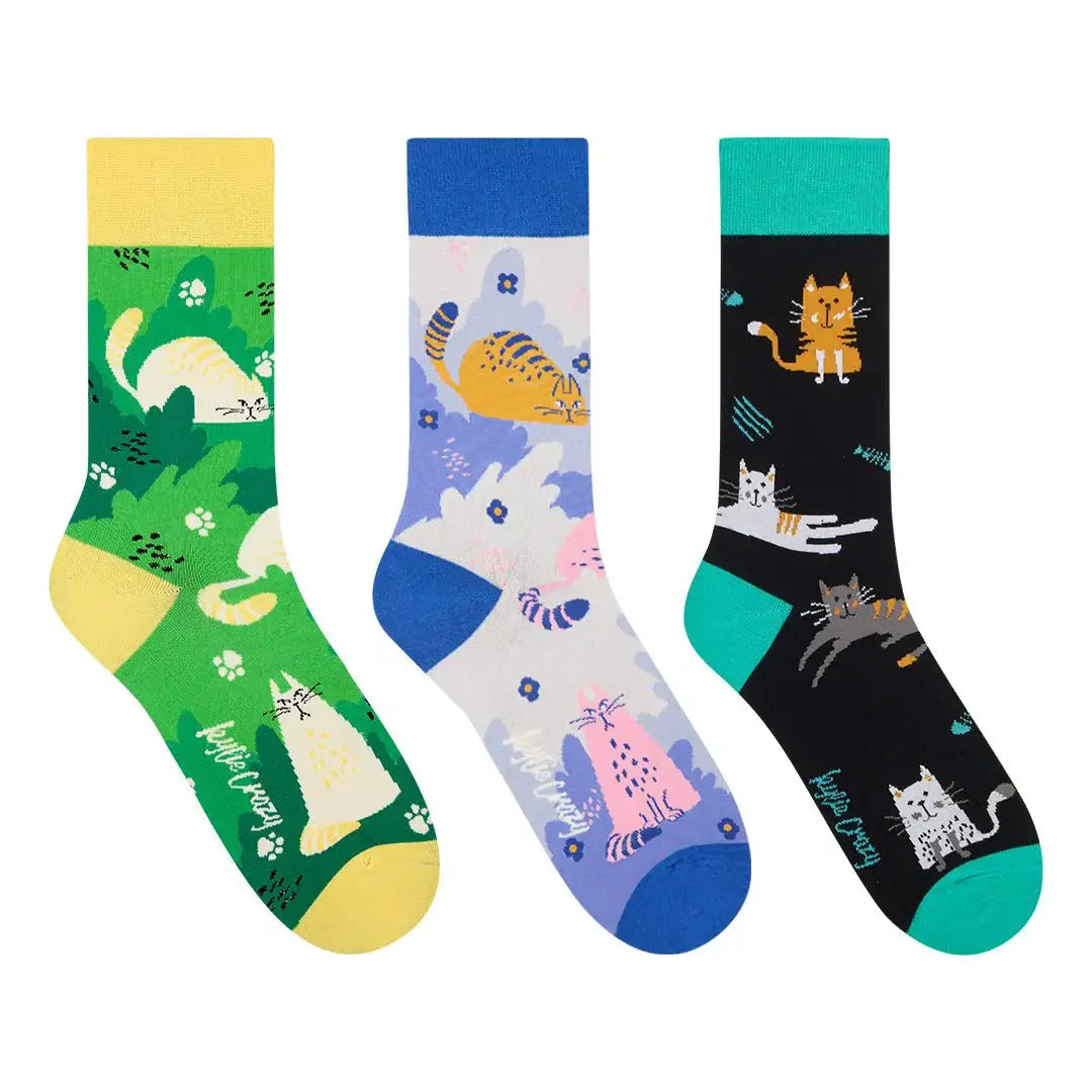 Coffret Cadeau 3 paires de Chaussettes Chats