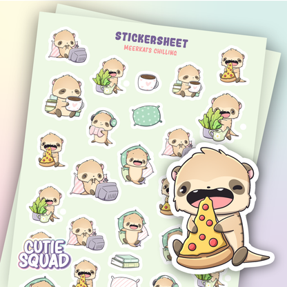 Meerkats at Rest | Sticker Sheet
