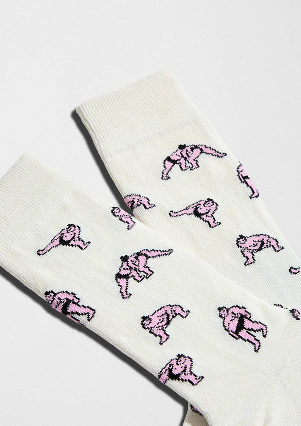 BeJapan Sumo - Chaussettes coton biologique: Blanc cassé / 36/40