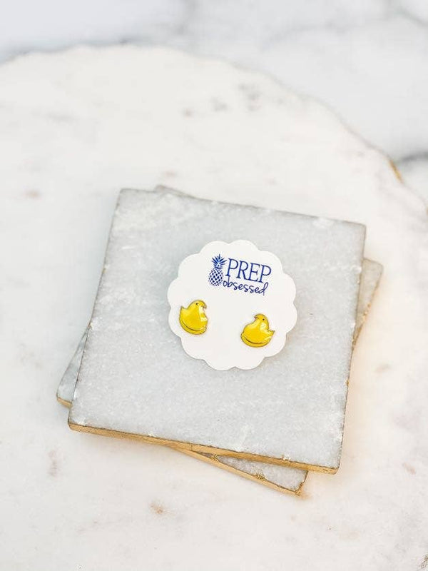 Boucles d'oreilles Poussin jaune