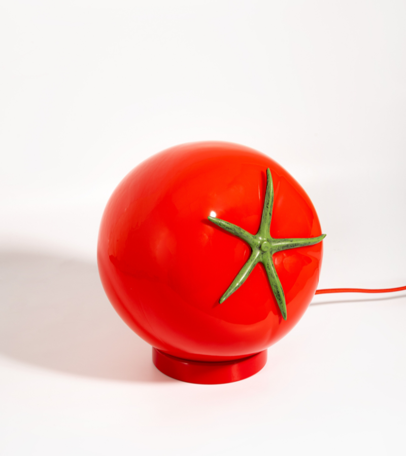 Lampada a forma di pomodoro da tavolo o da appendere
