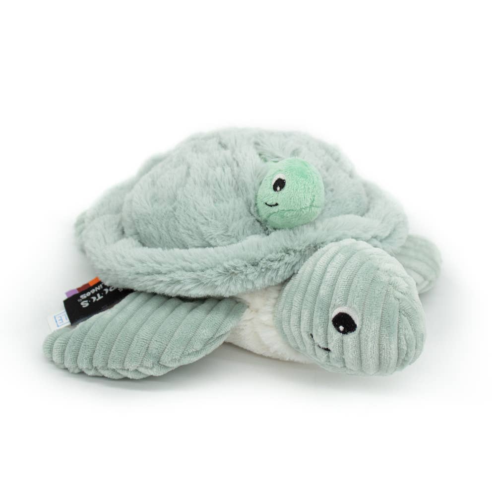 Peluche Ptipotos Maman et Bébé Tortue - Menthe