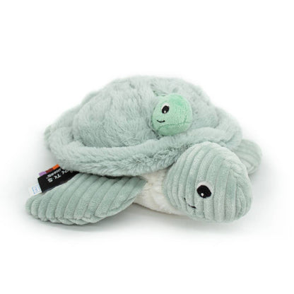 Peluche Ptipotos Maman et Bébé Tortue - Menthe