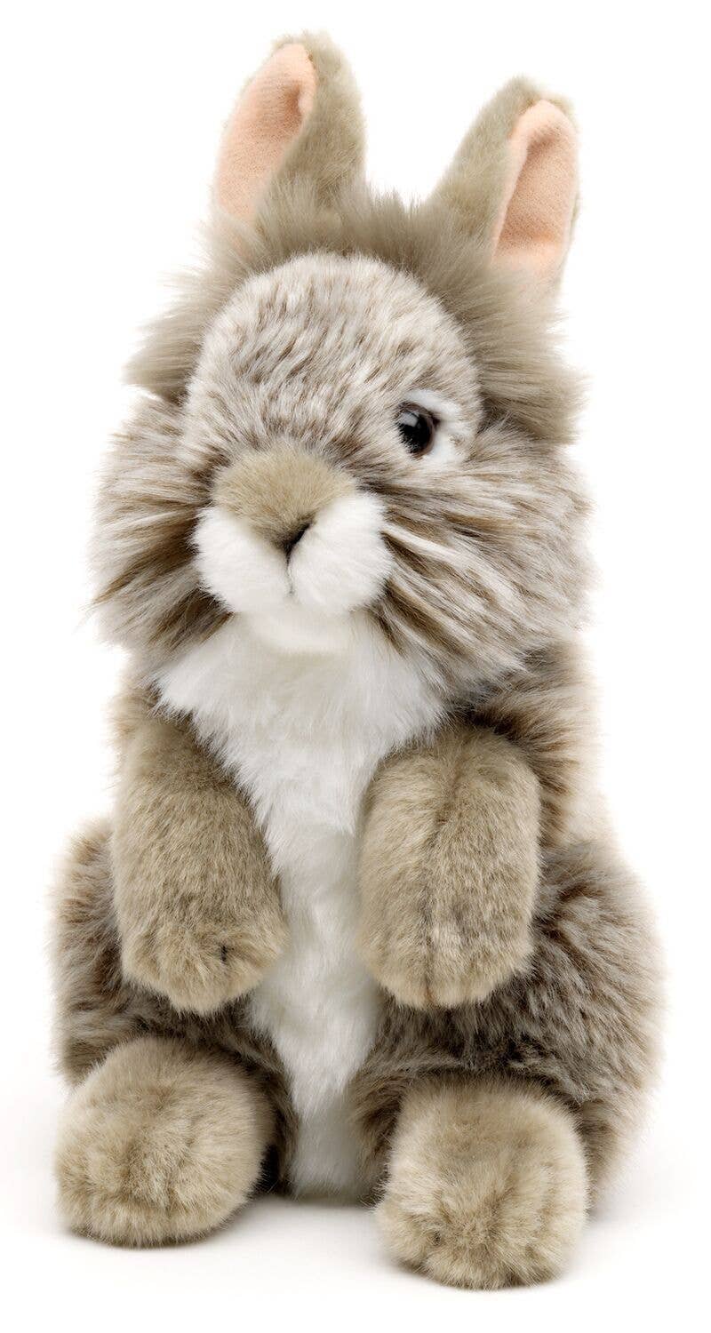 Peluche Lapin Angora Gris Debout