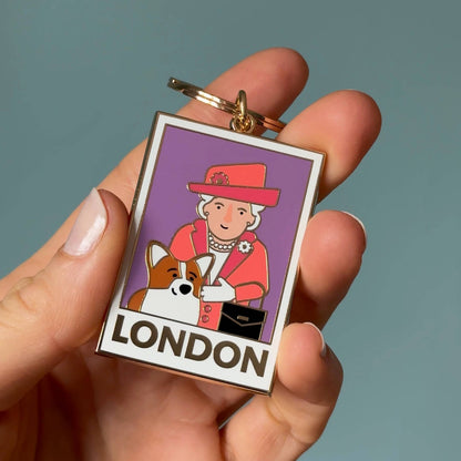 Porte-clés Reine & Corgi, Porte-clés Londres