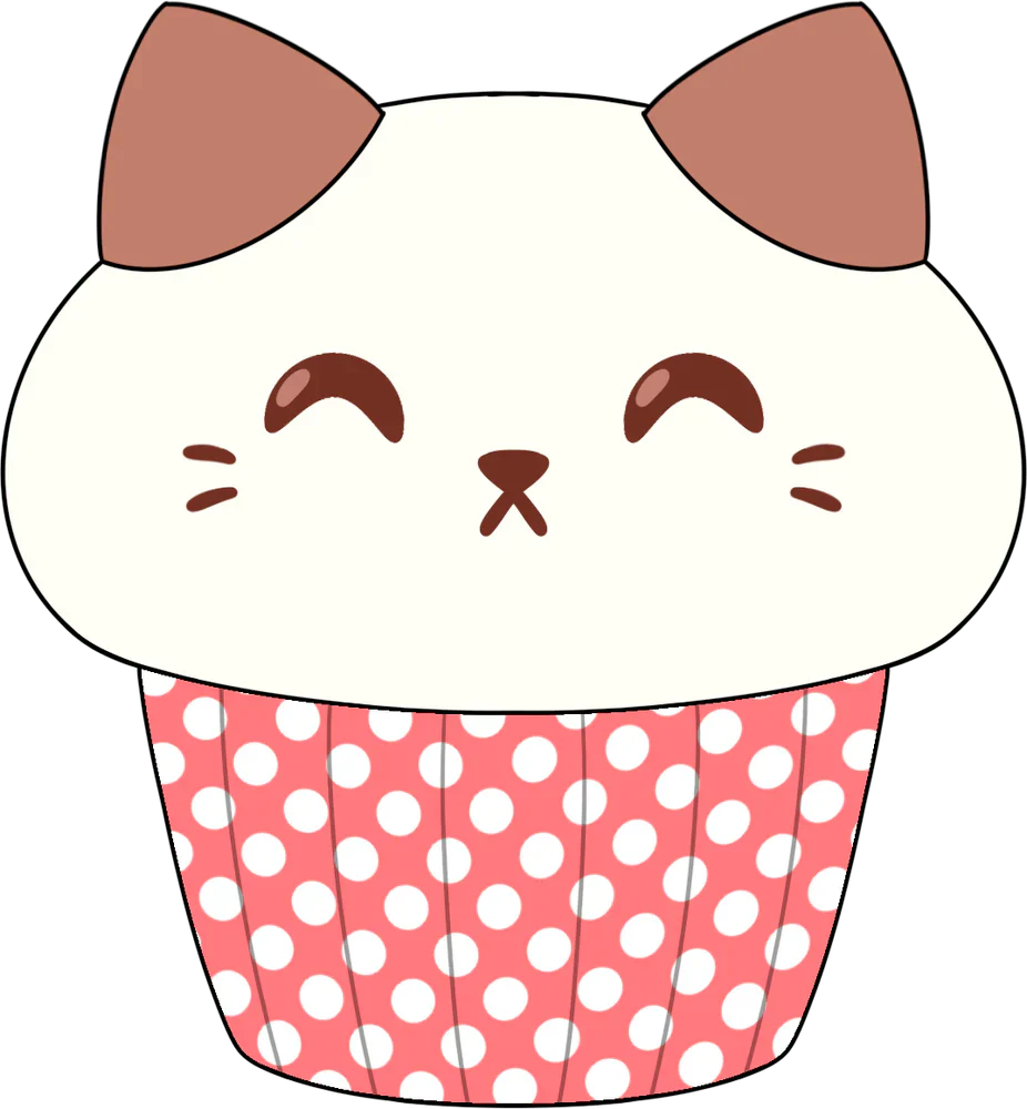 Peluche de gatito cupcake 