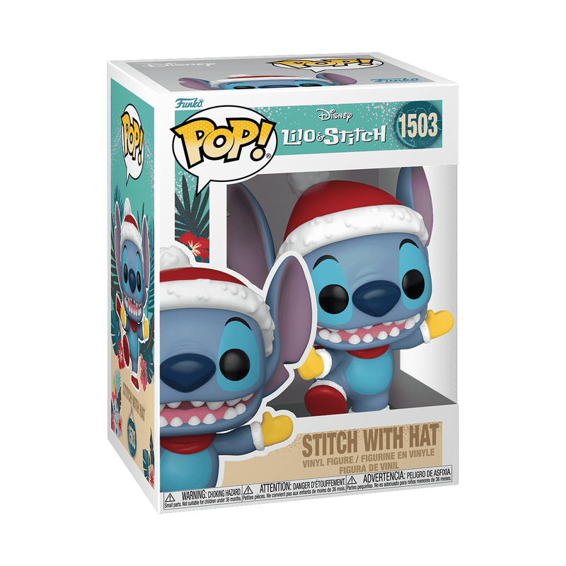 Pop! Stitch com chapéu de Natal 