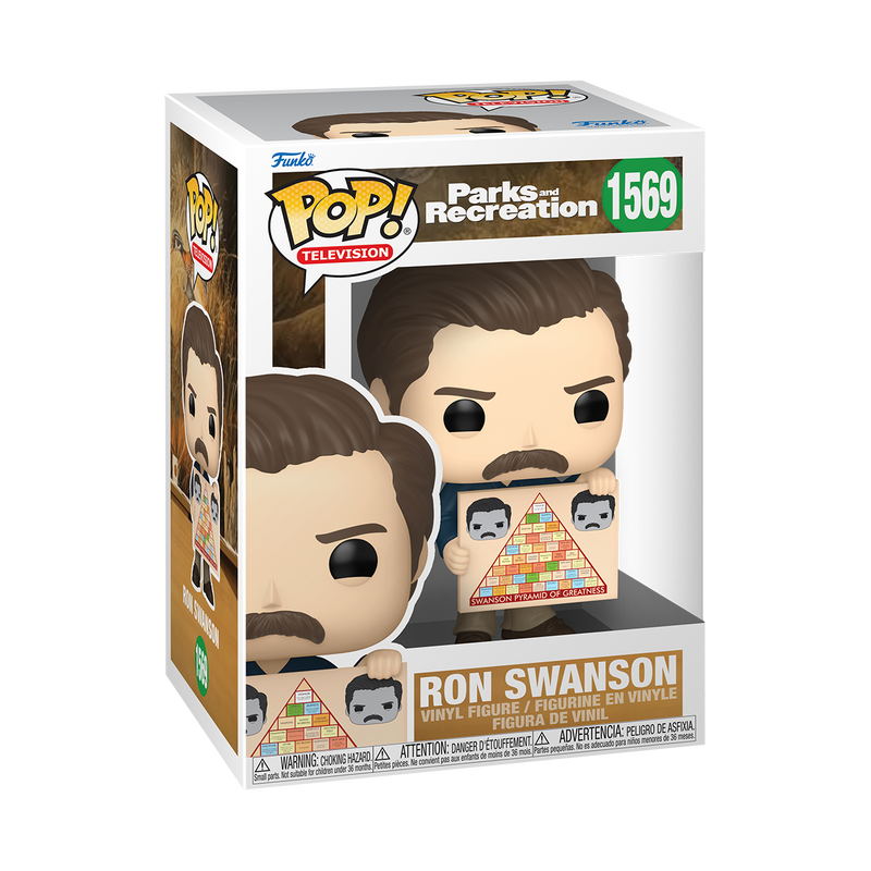 ¡Estallido! Ron Swanson con su Pirámide de la Felicidad 