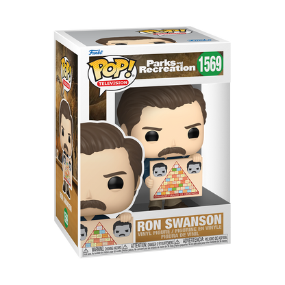 ¡Estallido! Ron Swanson con su Pirámide de la Felicidad 