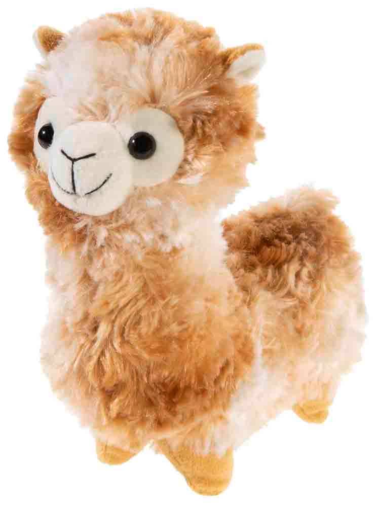 Heunec caramel curly llama plush — 18 cm