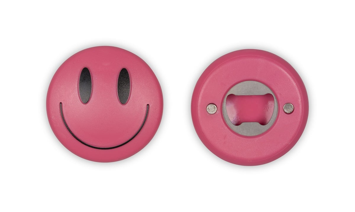 Abridor de botellas magnético con emoji feliz