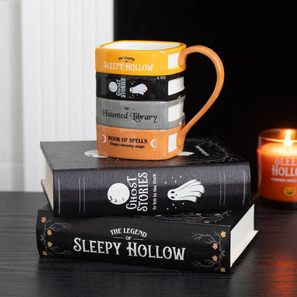 Mug d'Halloween Pile de livres de la bibliothèque hantée