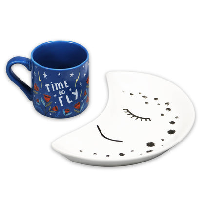 Moon Unicorn Magical Ceramic Cup and Plate Set