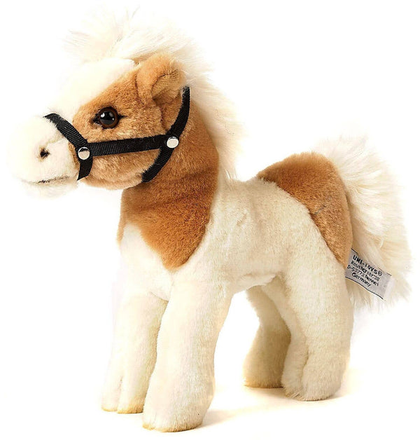 Cheval, debout, beige-blanc (sans selle) -peluche Uni Toys