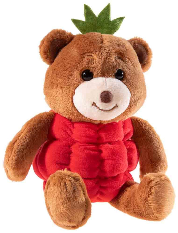 Peluche Ours Razzy framboise - 19 cm — Heunec