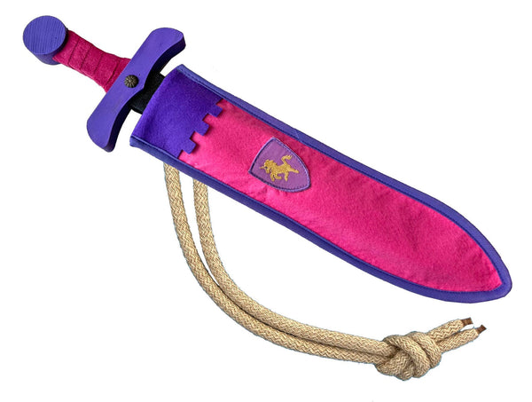 Épée en mousse rose Softik avec étui licorne