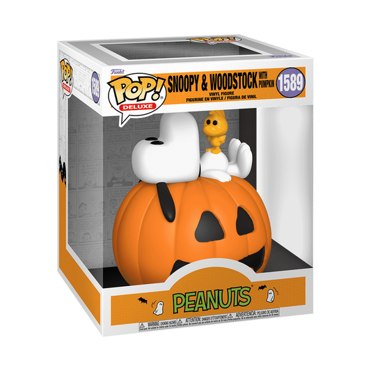 Pop! Deluxe Snoopy y Woodstock con Calabaza