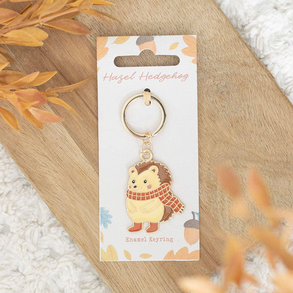Hazel Hedgehog Keychain — Autumn