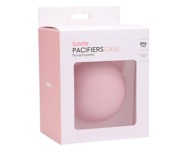 Porte-sucette en silicone Ours rose - vue 2